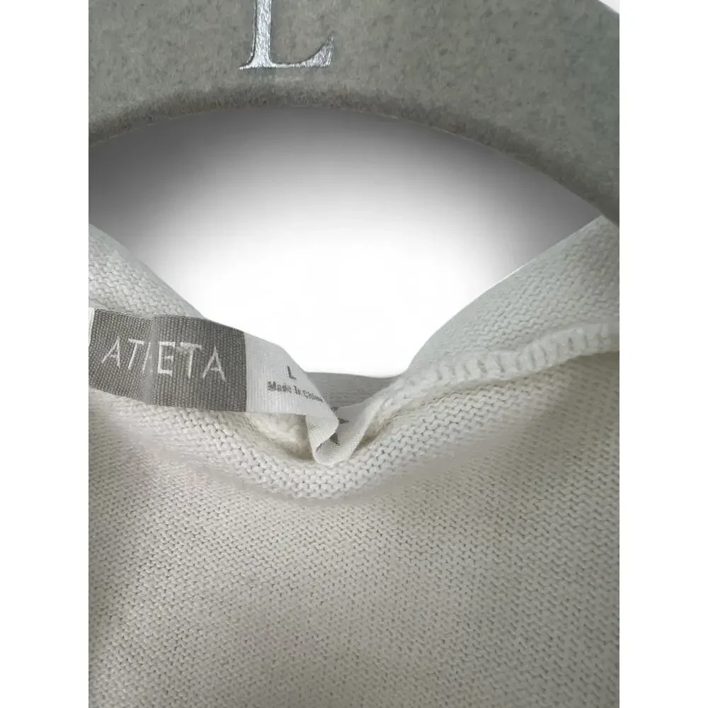 VINTAGE ATHLETA Y2K | M | Hoodie Knit Sweater Embroidered Pullover Tunic - Picture 3 of 6